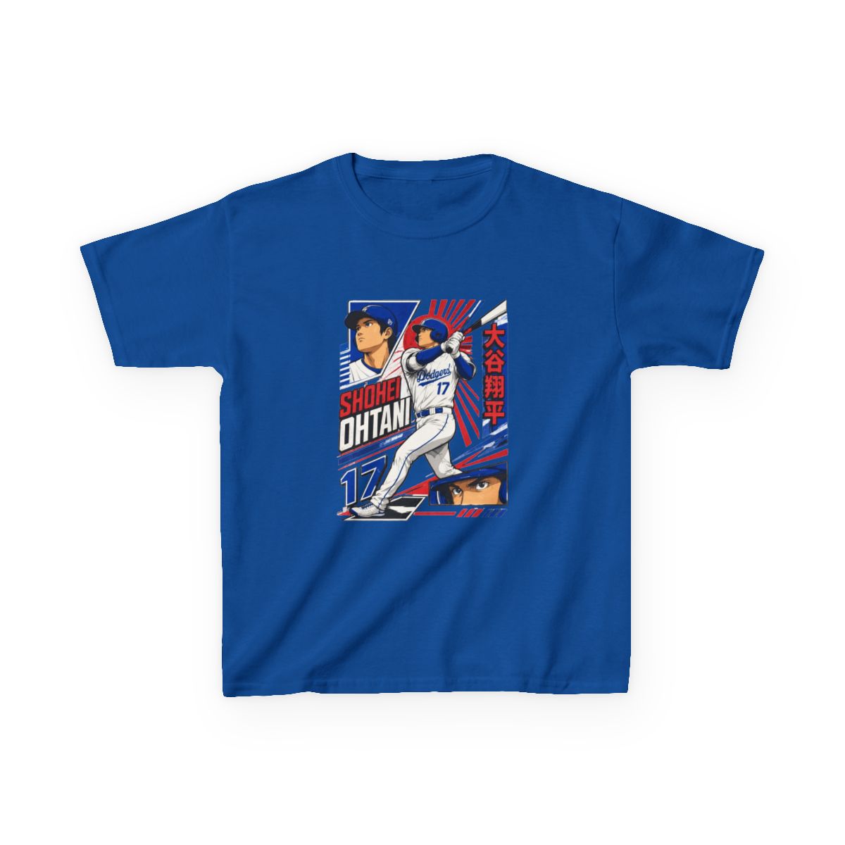 Shohei Ohtani Baseball Anime Kids T-Shirt - alternate angle 4, merchandise